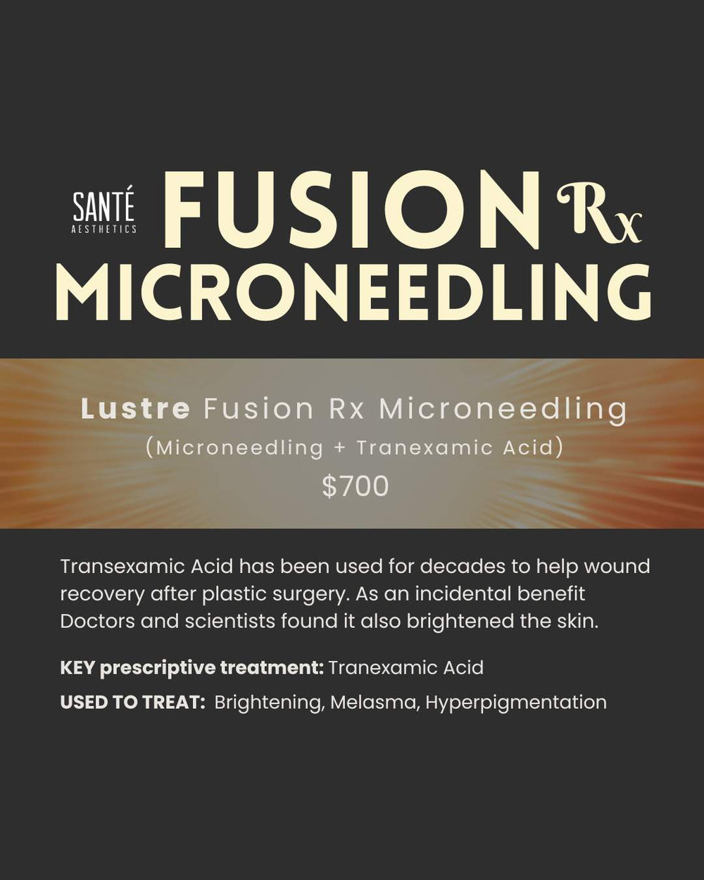 Lustre Fusion Rx (Fusion Tip Microneedling + Tranexamic acid)