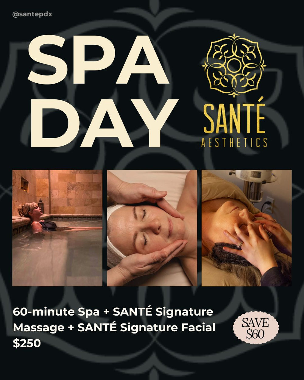 Spa Day: 60-minute Spa, 60-min Massage + 60-min Facial